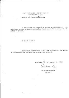 Ato da Reitoria nº 0266/1989