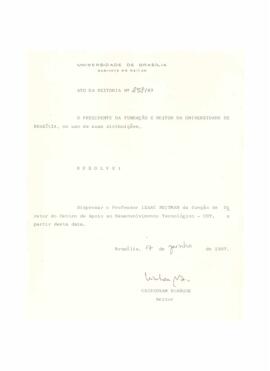Ato da Reitoria nº 0258/1987