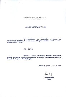 Ato da Reitoria nº 1016/1998