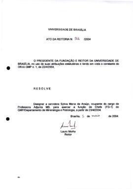Ato da Reitoria nº 0566/2004