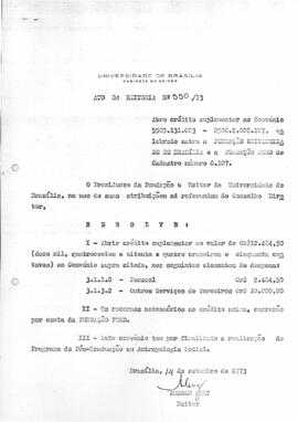 Ato da Reitoria nº 0550/1973