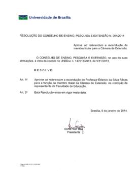 Resolução do Conselho de Ensino, Pesquisa e Extensão nº 0004/2014