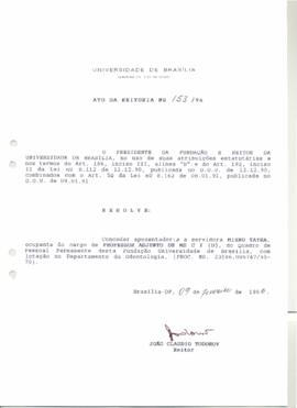 Ato da Reitoria nº 0153/1996