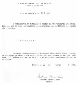 Ato da Reitoria nº 0173/1991