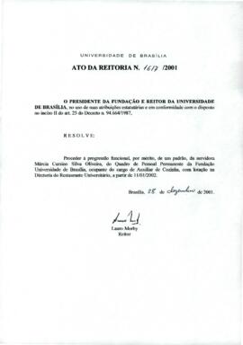 Ato da Reitoria nº 1617/2001