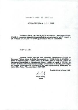 Ato da Reitoria nº 1131/2002