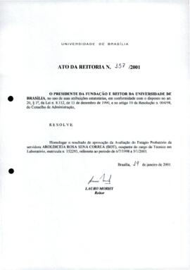 Ato da Reitoria nº 0157/2001