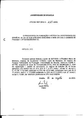 Ato da Reitoria nº 1023/2005