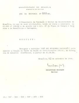 Ato da Reitoria nº 0359/1986