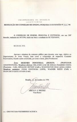 Resolução do Conselho de Ensino, Pesquisa e Extensão nº 0166/1996