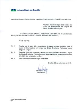 Resolução do Conselho de Ensino, Pesquisa e Extensão nº 0189/2015