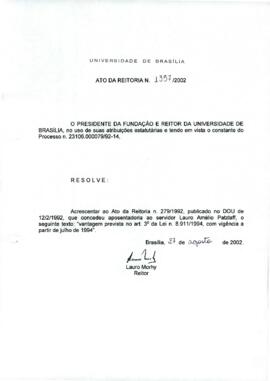 Ato da Reitoria nº 1357/2002