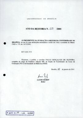 Ato da Reitoria nº 0115/2001