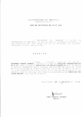 Ato da Reitoria nº 0041/1994