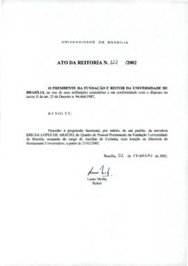 Ato da Reitoria nº 0122/2002