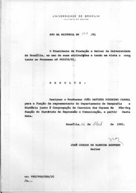 Ato da Reitoria nº 0048/1981