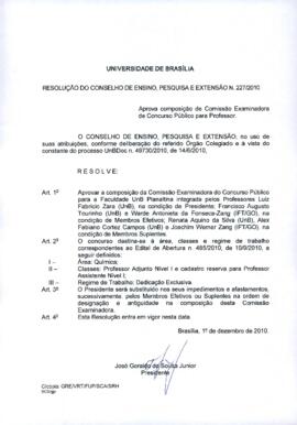 Resolução do Conselho de Ensino, Pesquisa e Extensão nº 0227/2010