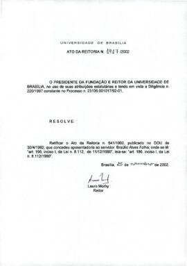 Ato da Reitoria nº 1917/2002