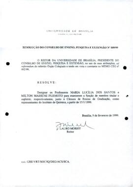 Resolução do Conselho de Ensino, Pesquisa e Extensão nº 0009/1999