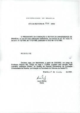 Ato da Reitoria nº 0856/2002