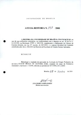 Ato da Reitoria nº 0757/2001