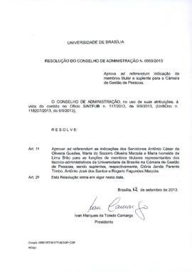 Resolução do Conselho de Administração nº 0059/2013
