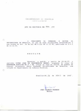 Ato da Reitoria nº 0884/1997