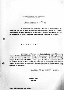 Ato da Reitoria nº 0183/1976