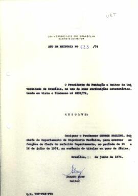 Ato da Reitoria nº 0625/1974