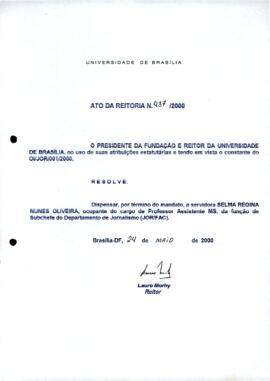 Ato da Reitoria nº 0437/2000