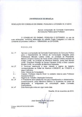 Resolução do Conselho de Ensino, Pesquisa e Extensão nº 0213/2010