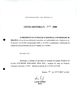 Ato da Reitoria nº 1079/2000