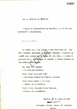 Ato da Reitoria nº 0211/1967