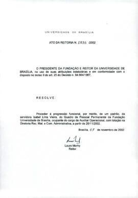 Ato da Reitoria nº 1835/2002