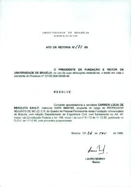 Ato da Reitoria nº 0173/1999