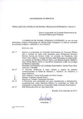Resolução do Conselho de Ensino, Pesquisa e Extensão nº 0168/2013