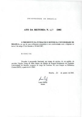 Ato da Reitoria nº 0017/2002