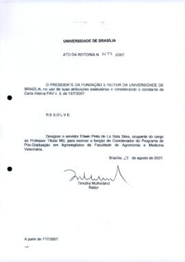 Ato da Reitoria nº 1277/2007