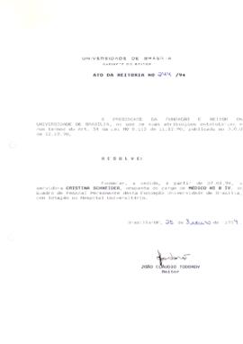 Ato da Reitoria nº 0244/1994