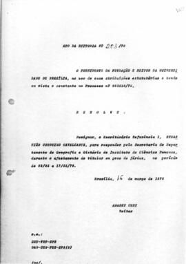 Ato da Reitoria nº 0203/1976