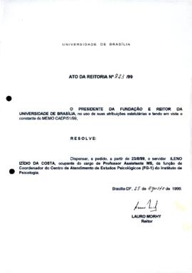 Ato da Reitoria nº 0823/1999