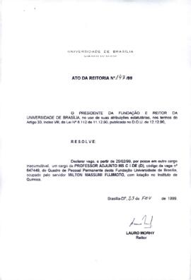 Ato da Reitoria nº 0147/1999