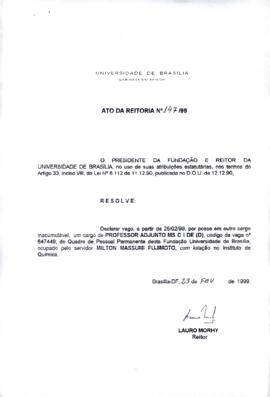 Ato da Reitoria nº 0147/1999