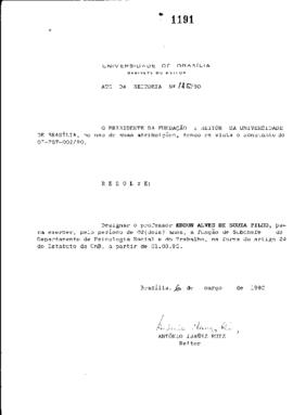 Ato da Reitoria nº 0185/1990