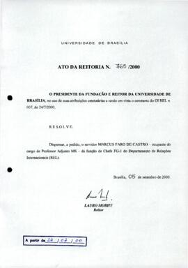Ato da Reitoria nº 0765/2000