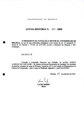 Ato da Reitoria nº 0857/2000