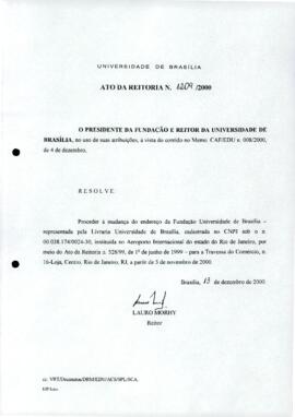 Ato da Reitoria nº 1209/2000