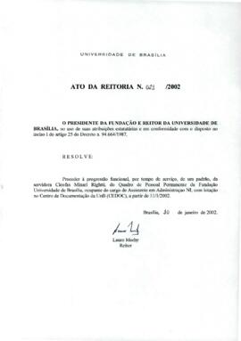 Ato da Reitoria nº 0021/2002