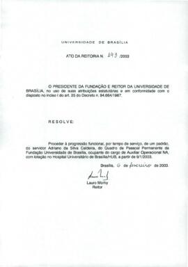 Ato da Reitoria nº 0143/2003