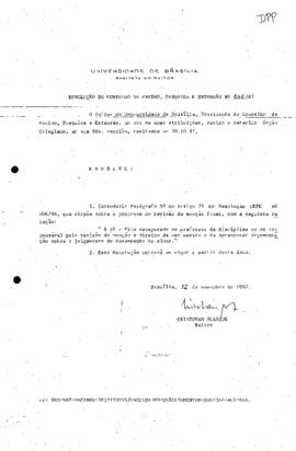 Resolução do Conselho de Ensino, Pesquisa e Extensão nº 0055/1987